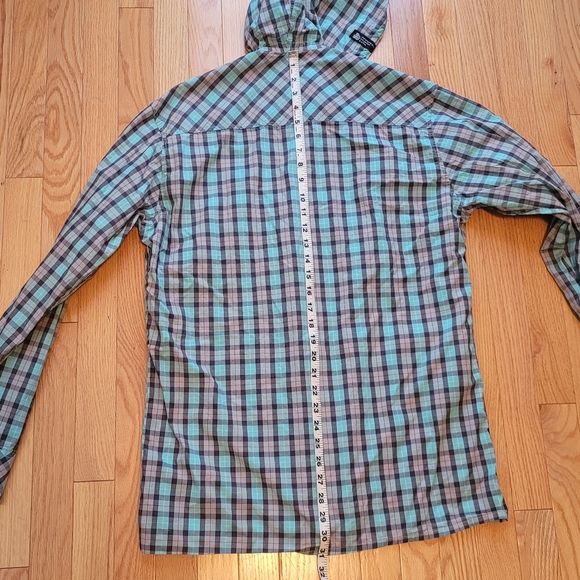 🌷3/$15🌷 LRG Lifted Research Group Plaid Button Shirt Hood Hoodie Long Sleeve - Picture 6 of 7